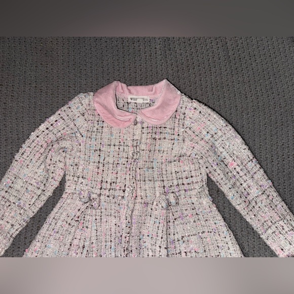 Nanette Lepore Girls Tweed pea coat Jacket Sz. 6 - Picture 2 of 8